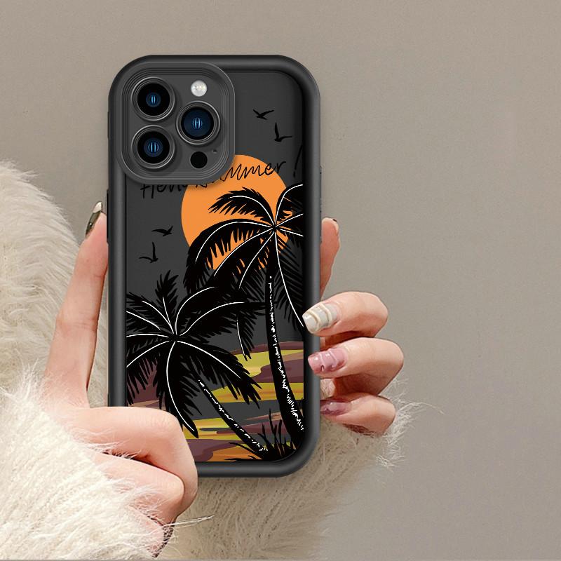 Модный чехол Hello Summer с принтом кокосовой пальмы, гибкий, мягкий, силиконовый, TPU, чехол на всю заднюю панель для iPhone Samsung