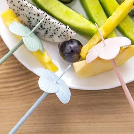 Практичные фруктовые зубочистки многоразовые пластиковые декоративные