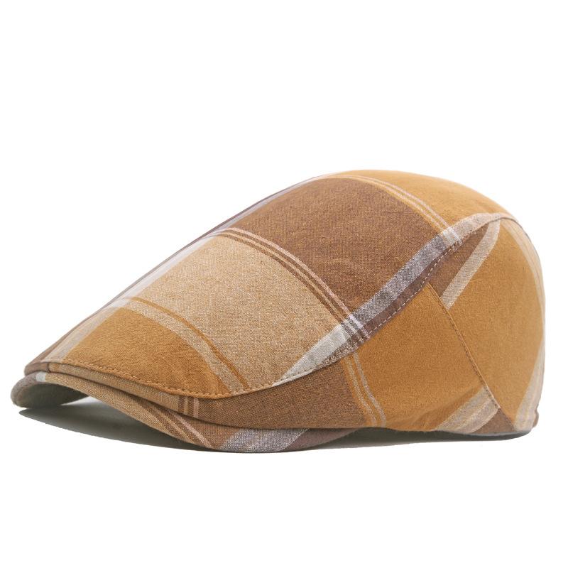 Весенне-осенний тонкий берет, мужская хлопковая клетчатая кепка вперед, уличная шляпа от солнца, кепка газетчика, мужские шляпы художников в стиле Гэтсби