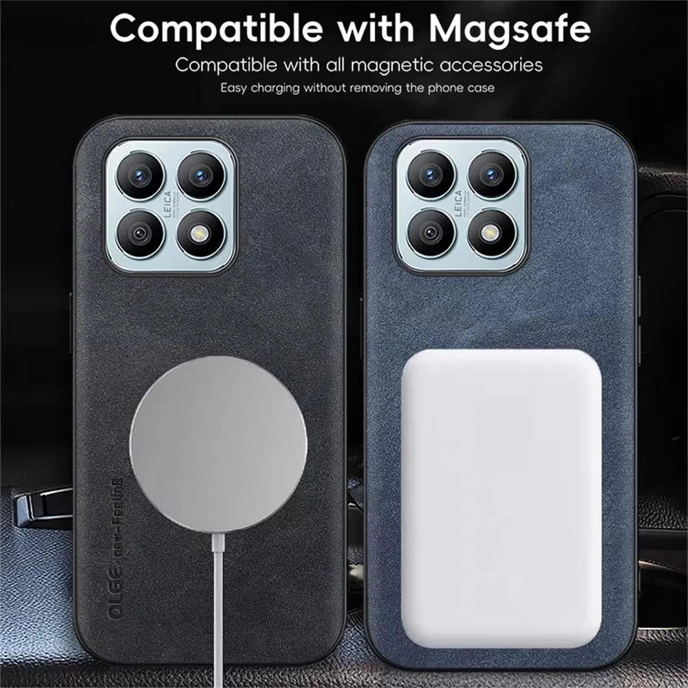 Чехол для телефона из овчины Magsafe для Xiaomi 15 14T 14 13T 13 12 11 Pro Ультрамагнитный чехол для Xiaomi 14 13T 14T Pro Чехлы