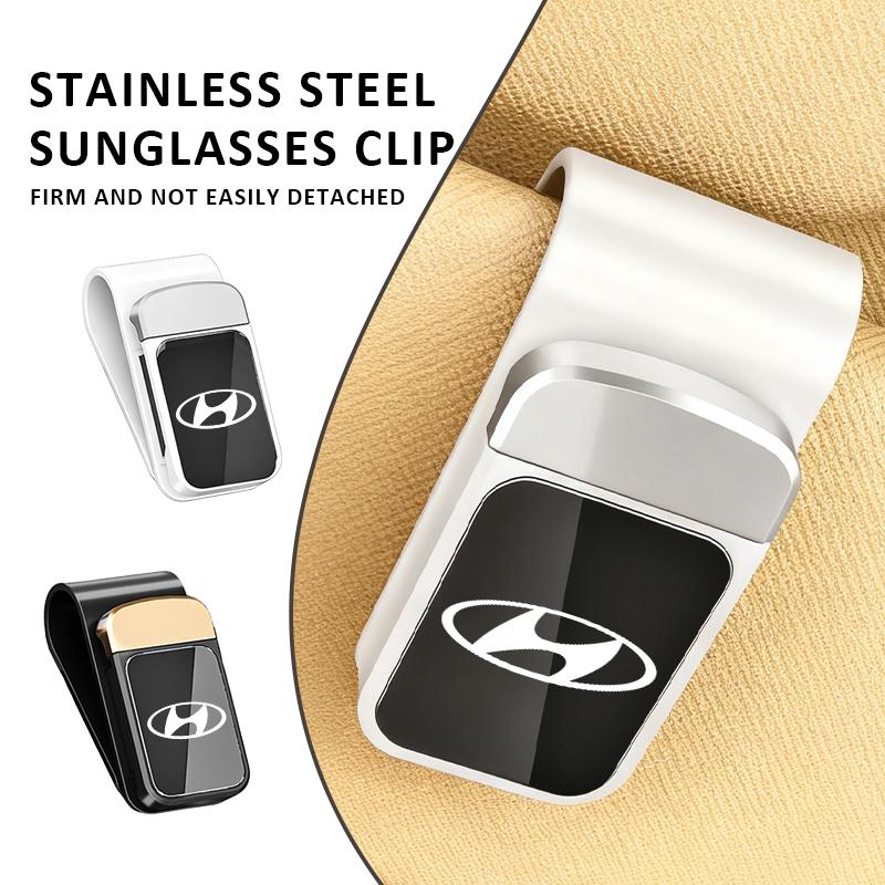 For Hyundai Car Sun Visor Glasses Holder Eyeglass Mount Compact Clip Interior Accessories Azera GDI i10 i20 i30 i40 ix20 ix35 R4
