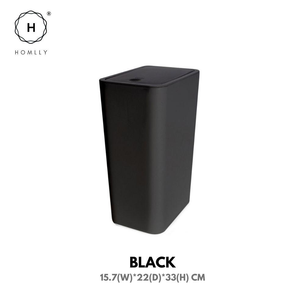 HOMLLY Slim Garbage Rubbish Trash Bin with Pop-Up Lid (3 Colors)