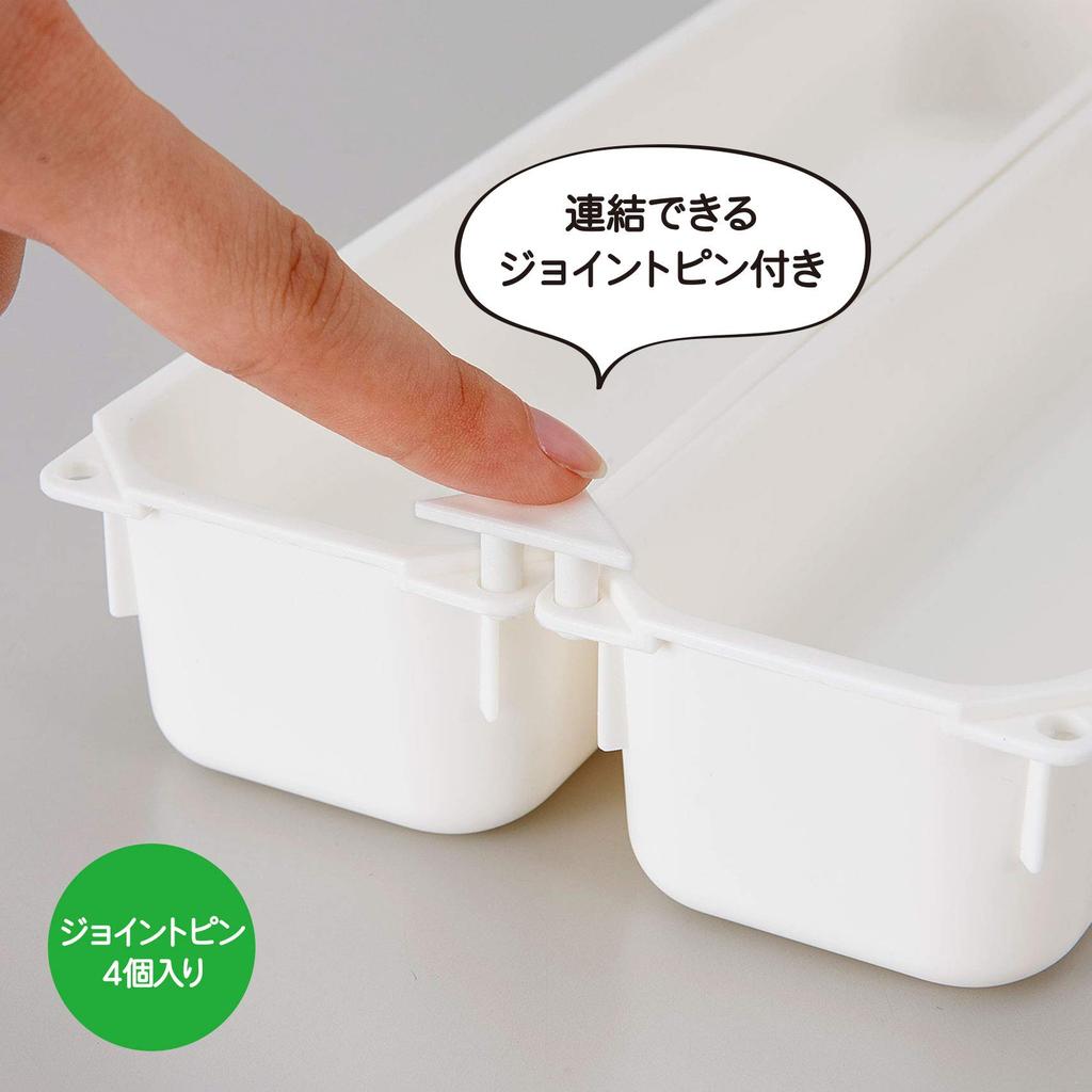 Belca Cupboard Storage Cutlery Tray Set of 3 Width X Depth 26 X Height White Interlocking 6.5 4.3cm SD-CT