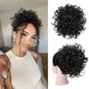 Drawstring Curly Bun Synthetic Chignon Hairpiece For Women Drawstring Ponytail Kinky Curly Tail Clip Hair Extensions