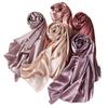 Satin Hijab Malaysia Velvet Satin Silk Hijab for Muslim Satin Silk Hijab Plain Color Muslim Tudung Bawal