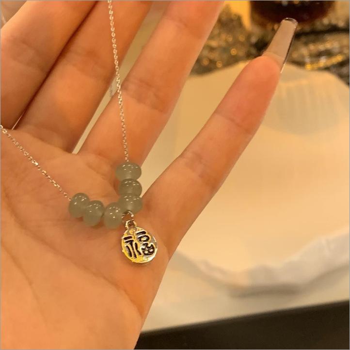Ожерелье Xiaohongshu Gradual Change Love, женское ожерелье с цепочкой на ключицу в виде холодного ветра, высокое дизайнерское ожерелье