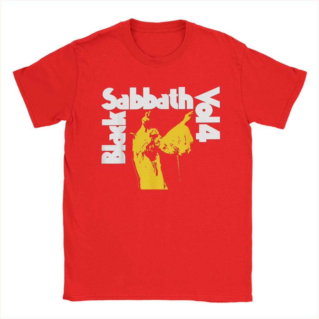 Футболка Black Sabbath Vol 4 Летняя Хэви-метал Рок-группа Потрясающие Футболки 100% Хлопок Футболка с коротким рукавом Повседневные Футболки