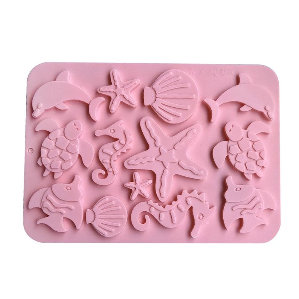 Silicone Mold Fish Turtles Dolphins Marine Life Silicone Mold Seahorses Starfish Shell Turn Sugar