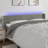 VidaXL LED Headboard Bedroom Furniture Double Bed Accessory Head of Bed Frame Interior Light Grey 3123436