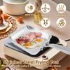 Tamagoyaki Pan Stainless Steel Japanese Omelette Pan with Handle Multifunctional Rectangle Egg Roll Pan for Kitchen Breakfast