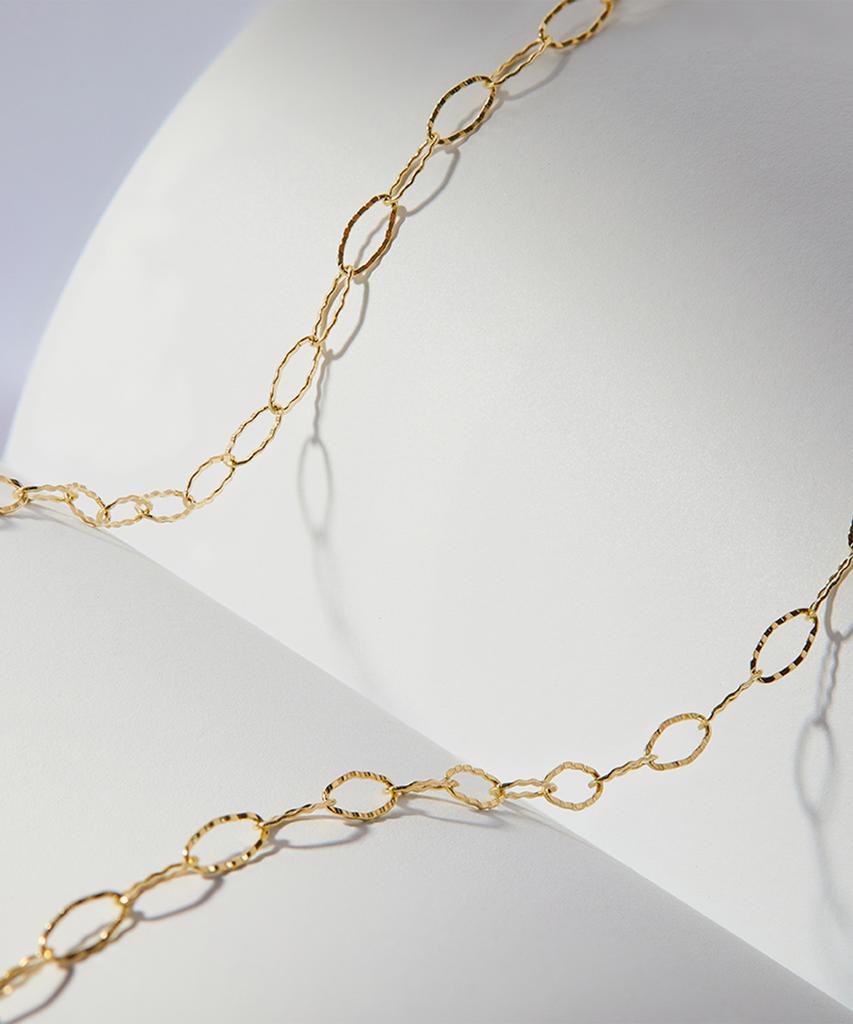 Helene Jewelry 14K 18K Nemo Oval Chain Gold Necklace (Type A)