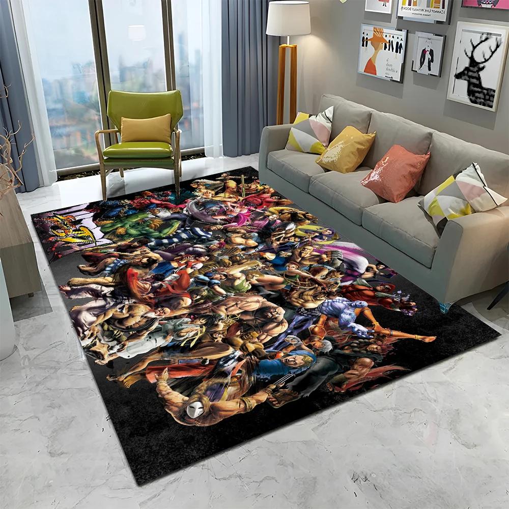 Ковер-ковер для ретро-игры Street Fighter SF для дома, гостиной, спальни, дивана, придверный коврик, декор, детский ковер, нескользящий напольный коврик