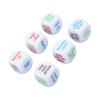6PCS Large Drinking Dice Set Drinking Game Dice Bar Turnt Drunk Frenzy Party Rolling Decider White