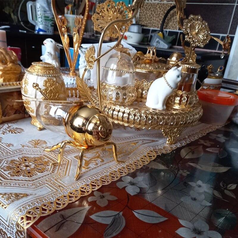 Роскошный горшок для пчелиного меда, банка для хранения меда, декоративный орнамент, банка для пчел, прозрачная банка для приправ, кухонная банка для специй с ложкой