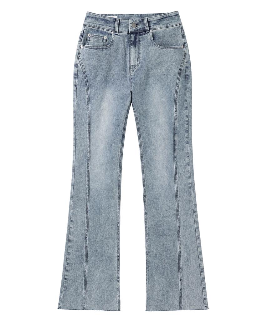 Джинсы Bootcut Awodeijeu с разрезами [Светло-голубые]