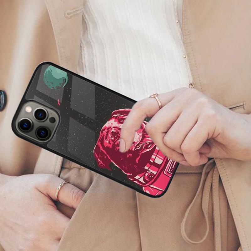 Собака-астронавт Космический песик Магнитный чехол для телефона ДЛЯ APPLE iPhone 17 Air 16 14 13 12 Pro Max 15 Plus Беспроводная крышка MagSafe