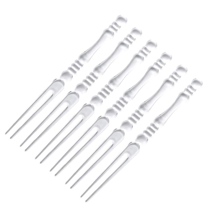 Disposable Bamboo-Joint Plastic Fruit Forks