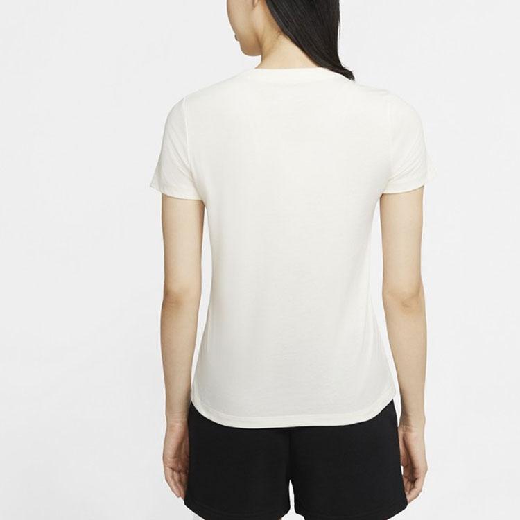 Nike As W Nsw Tee Icon Clash Logo Print Casual Sports Short Sleeve T-Shirt Women Tops Beige CT8855-110