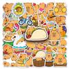 50 Capybara Cartoon Stickers: Cute DIY Decor for Skateboards, Phones, Luggage, and More