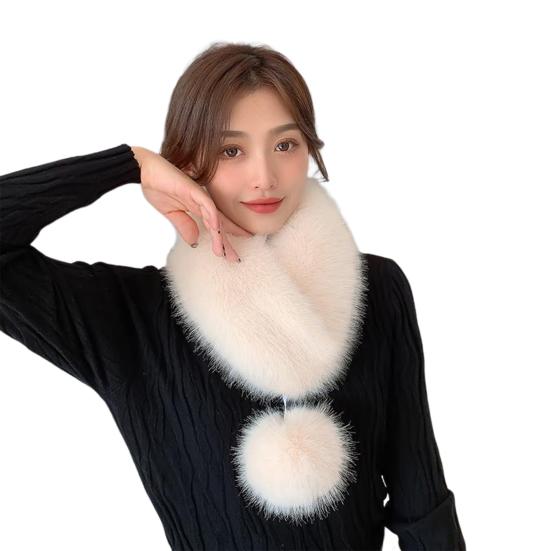 Утолщенный шарф из искусственного меха, классический дышащий незамерзающий воротник зимнего пальто