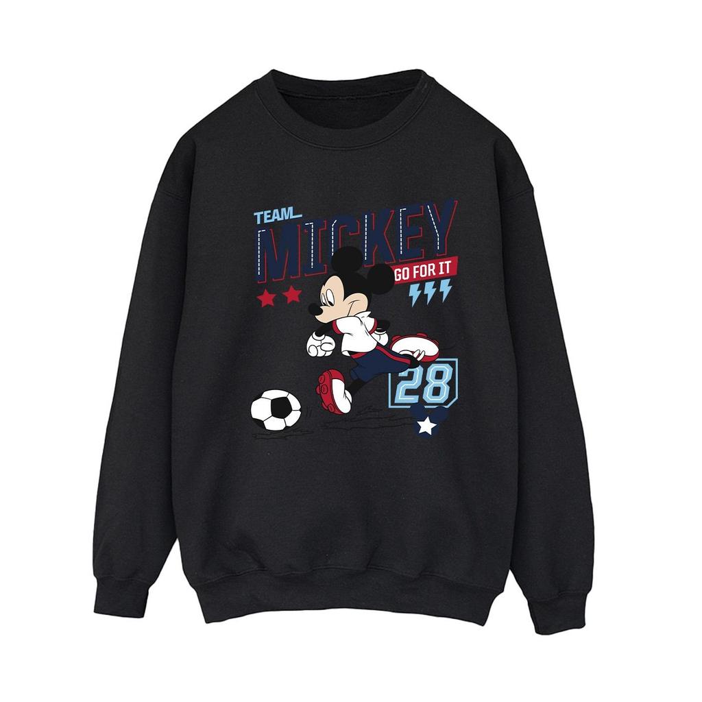 Disney Womens/Ladies Mickey Mouse Team Mickey Football Sweatshirt