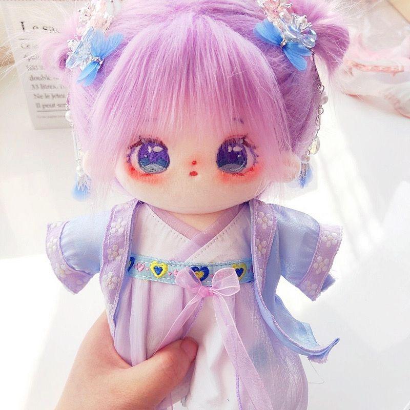 20cm Kawaii Idol Cotton Doll DIY Dress Clothes Outfit Accessories Cute Soft Stuffed Plush Doll The Best Gift for Children