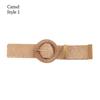 Summer Elastic Casual Wide Waist Belt Straw Belt Braided Waistbelt