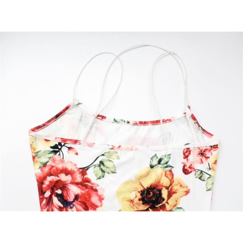 Women's Halter Slim-fit Bag Bottom Print Line Collar Casual Sexy Dress