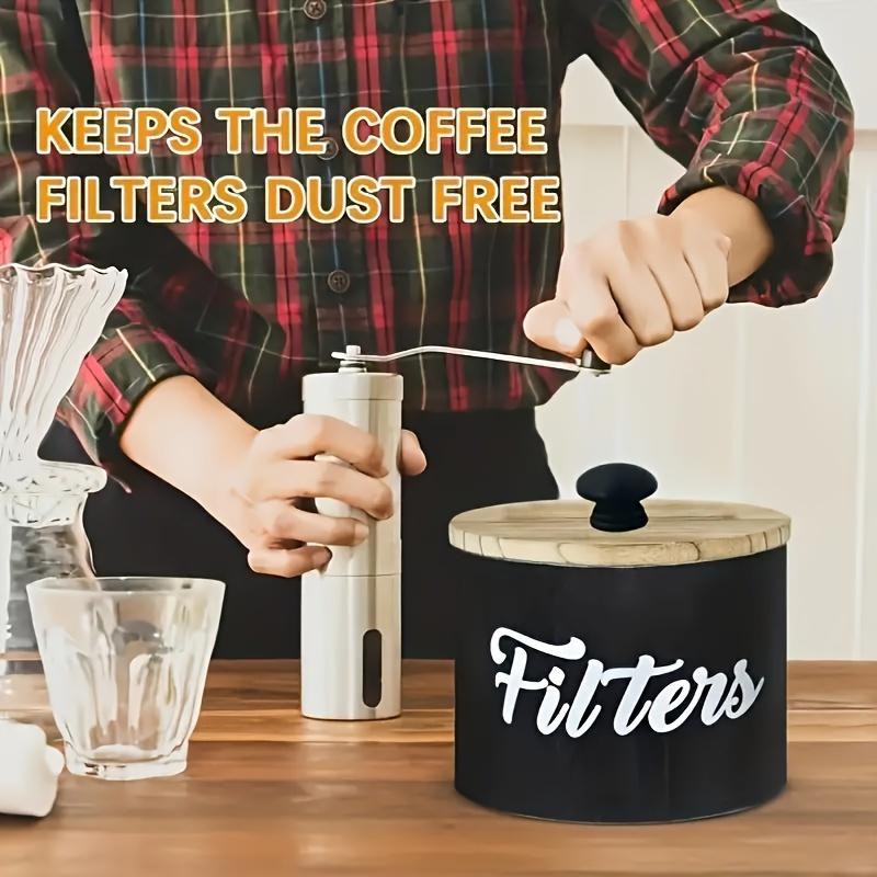 Держатель для кофейных фильтров Фермерский белый Контейнер для хранения фильтров Корзина для столешницы Аксессуары для кофейного бара Кофейная станция