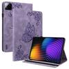 Чехол для Xiaomi Poco Pad X1/Pad 8 Pro/Pad 8/Pad 7 Pro/Pad 7, Кожаный чехол-книжка из PU кожи с принтом «Цветок бабочки» для планшета, с отделениями для карт