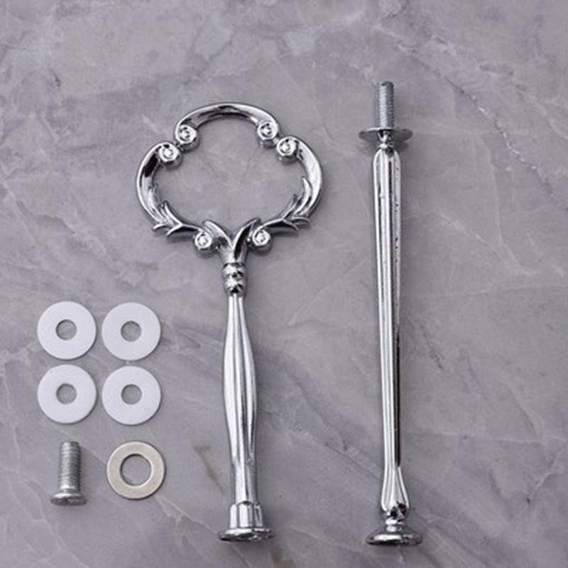 Универсальная подставка-держатель для фруктов, торта, типа "подсолнух", золото/серебро