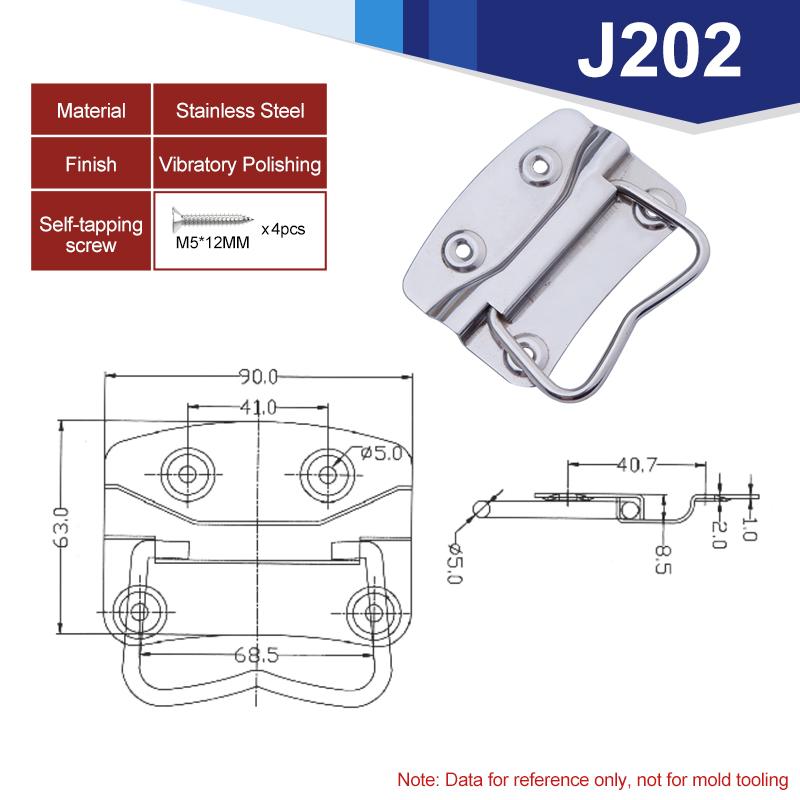 304 Toggle Latches Spring Loaded Clamp Clip Case Box Latch Catch Toggle Tension Lock Lever Clasp Closures Crate Lock Snap 6