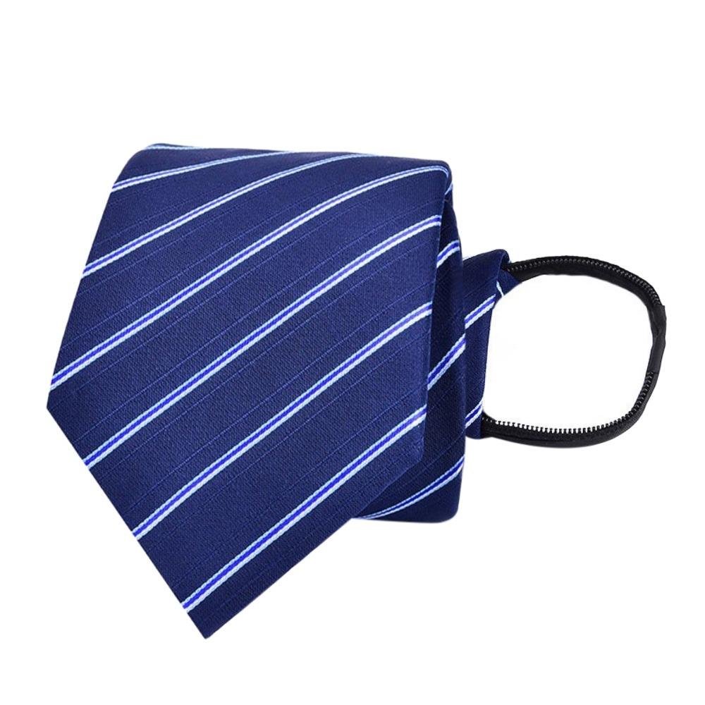 Stripe Necktie Blue Black Slim Skinny Tie Elegant Wedding Groom Tie  Gifts