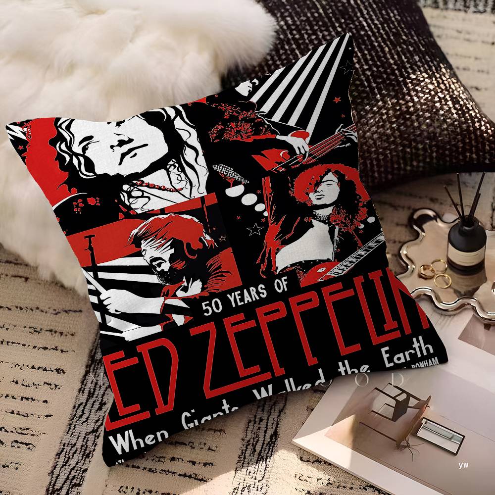 Группа L-Led Z-Zeppelin Подушка Подарок Декор для дома и офиса Спальня Диван Автомобиль Наволочка Чехол 45x45