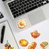 10/30/56PCS Cartoon Food PVC Sticky Sticker Aesthetic DIY Colored korean Decoration Scrapbooking Supplies