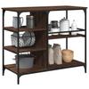 Kitchen Trolley in Brown Oak Look 100 x 45 x 89.5 cm Engineered Wood