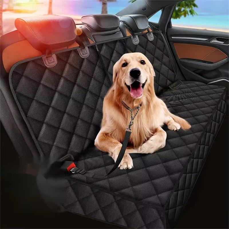 Dog Car Seat Cover Waterproof Dog Seat Cover With Side Flaps Pet Seat Cover for Back Seat Black Carrier Hammock Convertible