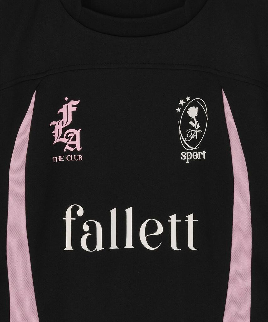 FALLETT Спортивная футболка с коротким рукавом Футбол Черная