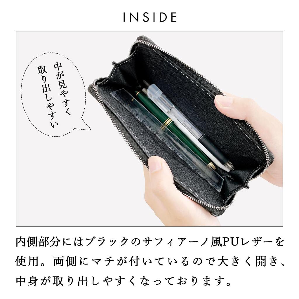 Круглый пенал из натуральной коровьей кожи, тонкий и идеально подходящий для карандашей. Простой и стильный чехол, компактный, для карандашей.. канцелярские товары. Джентльменский стиль. Темно-синий.