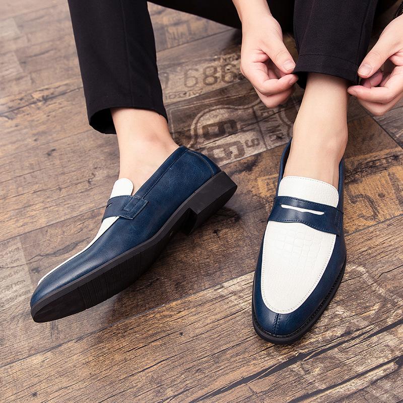 48 Large Size 2021 New Leather Shoes Fashion Men's Casual Shoes Trendy Business Shoes British Style Foot Shoes