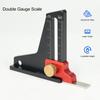 Height Gauge Aluminum Alloy Woodworking Saw Table Height Gauge Depth Measuring Ruler