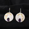 Amethyst Gemstone 925 Sterling Silver Jewelry Handmade Women Gift Earrings 1.73" EE-176-18
