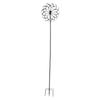 Garden Wind Spinner Double Layer Metal Windmills Spinners with Ground Stake for Patio Lawn