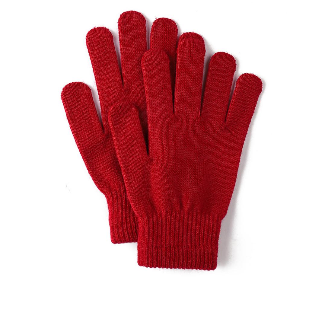 Warm Solid Color Gloves, Cold Resistant Knitted Gloves, Unisex Cycling Gloves
