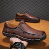 Fashion Retro Style Leather Mens Loafers Moccasins Hot Sale Men Casual Shoes Handmade Formal Slip On Flats Male Boat Shoes Hiking Shoes
