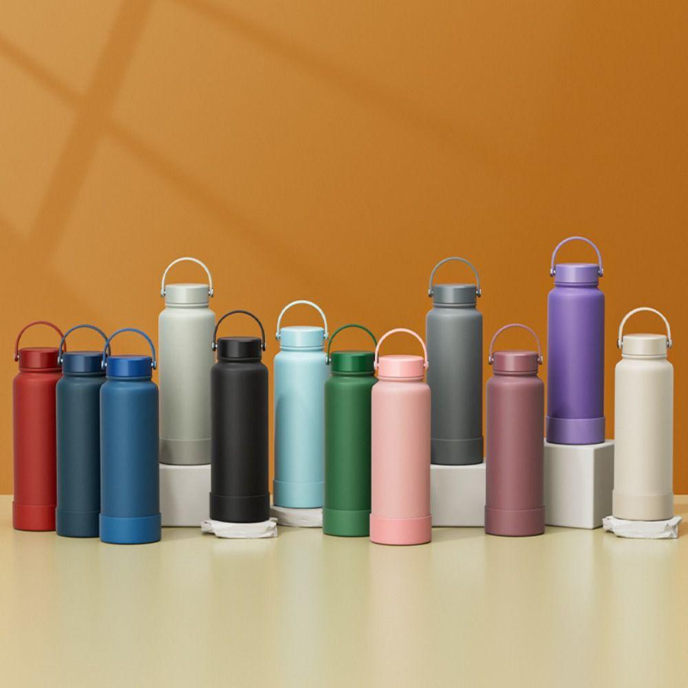 Stainless Steel Vacuum Cup Solid Color Thermal Car Cup New Insulated Water Bottle