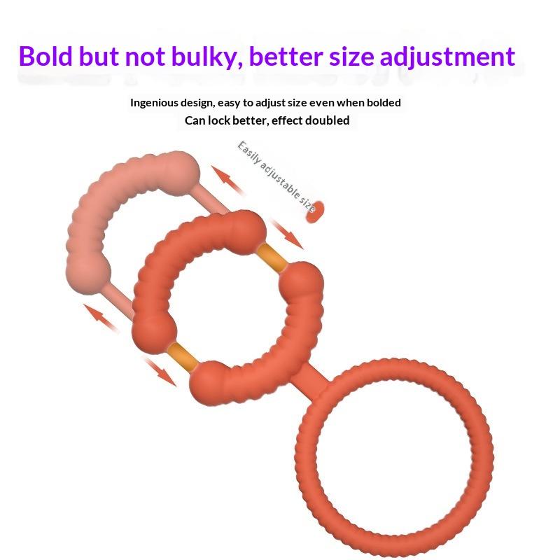 Silicone Cock Ring Double Ring for Men Ultra Soft Flexible Stretchy Penis Enhancer for Couples Bedroom Fun