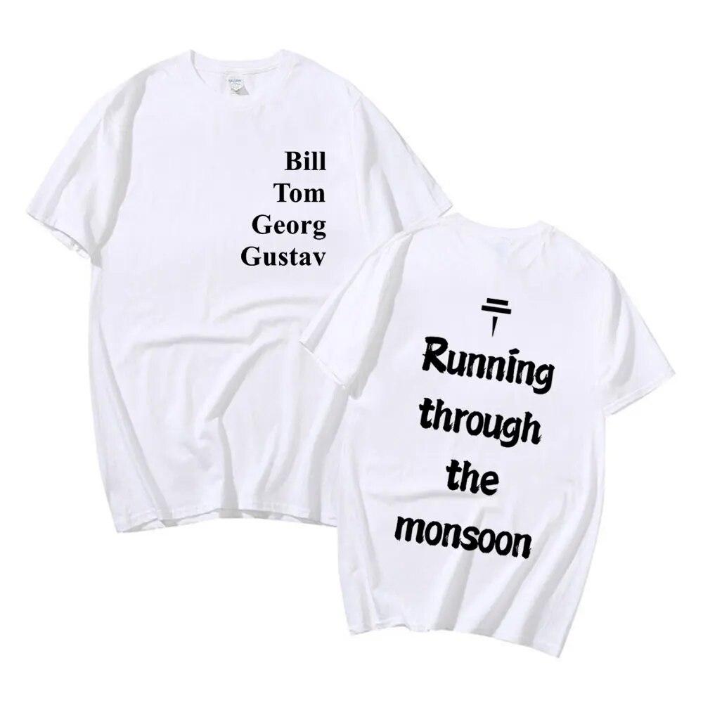 Рок-группа Tokio Hotel Monsoon Футболка с принтом Летняя мужская подростковая модная трендовая футболка унисекс Женская высококачественная хлопковая футболка большого размера