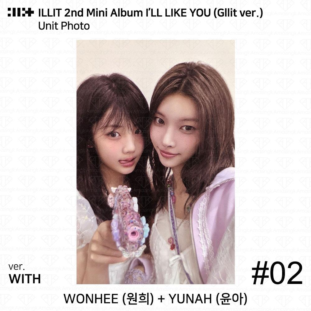 ILLIT 2-й мини-альбом I'LL LAKE YOU Gllit Ver To с фотокарточкой Between Photocard Photo