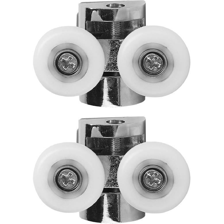 23 мм ролики для душевой двери премиум-класса, подвесной шкив с гладкими нейлоновыми колесами, подходит для стекла толщиной 4-8 мм, прочная конструкция из нержавеющей стали